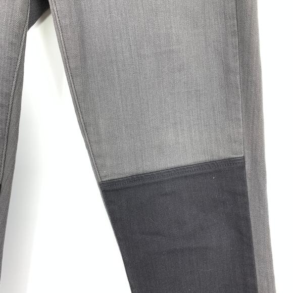 Paige Skinny Jeans Ankle Zip Womens Size 29 Two Tone Denim Black Gray - Picture 6 of 8